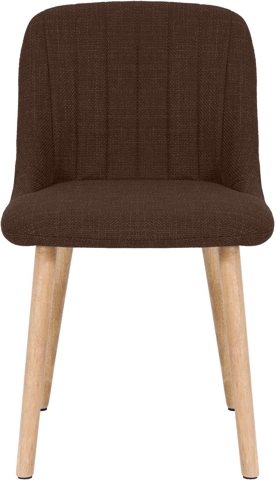 CLP Silla de Comedor Acolchada Arie con Respaldo, tapizada en Tela, Estructura de Madera hasta 150 kg para Cocina y salón Color:marrón