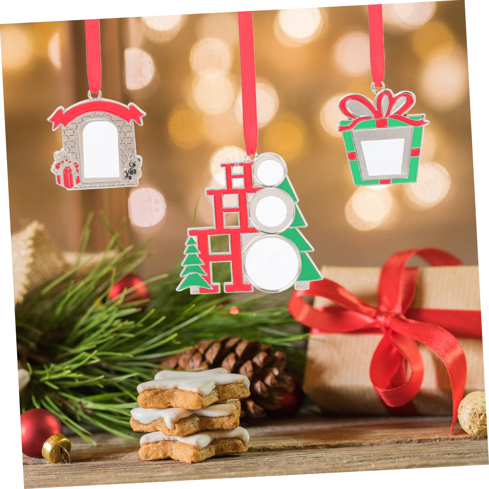 TOPBATHY 16 STK Christbaumschmuck Weihnachtsdekoration Sublimationsanhänger Personalisierter Weihnachtsschmuck Weihnachts-Layout-Requisite Sublimationsrohlinge