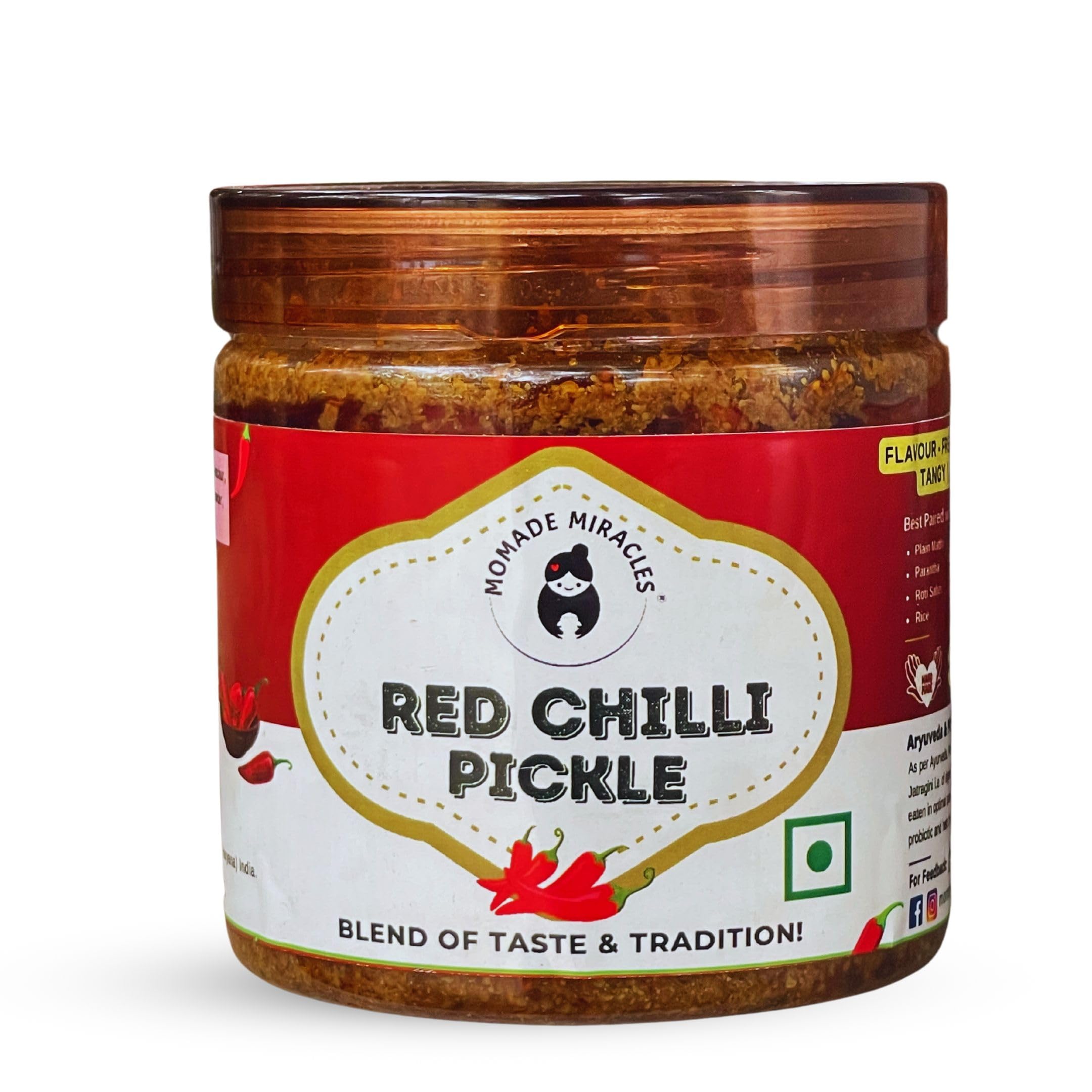 Momade Miracles Red Chilli Pickle in Fresh Mustard Oil | Homemade Bharwa Lal Mirch Achar | Spicy & Tangy Stuffed Red Chili Pickle | Traditional Indian Recipe | Authentic Flavor with Less Oil | 400g (B0CZF2K2VP) Amazon Price History, Amazon Price Tracker