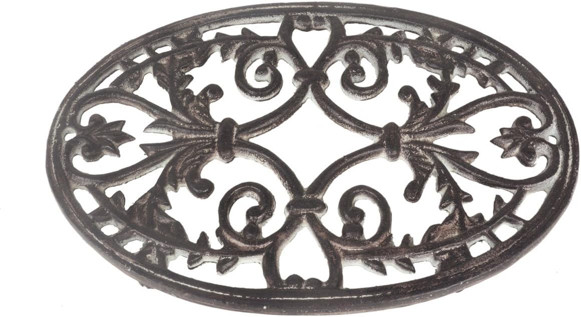 Kom Amsterdam 8532 Oval Saucer – 32 x 20 cm, Gußeisen Antic Finish