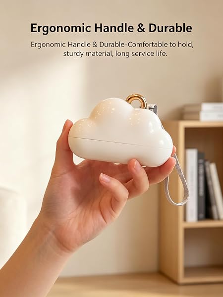 ポータブルミニ糸くずローラー、旅行用、財布サイズの小さな糸くずローラー、破れるシート付き、クリエイティブなクラウドデザイン、ペットの脱毛用、家庭用ダストローラー、衣類や家具用、ホワイト。 - 4
