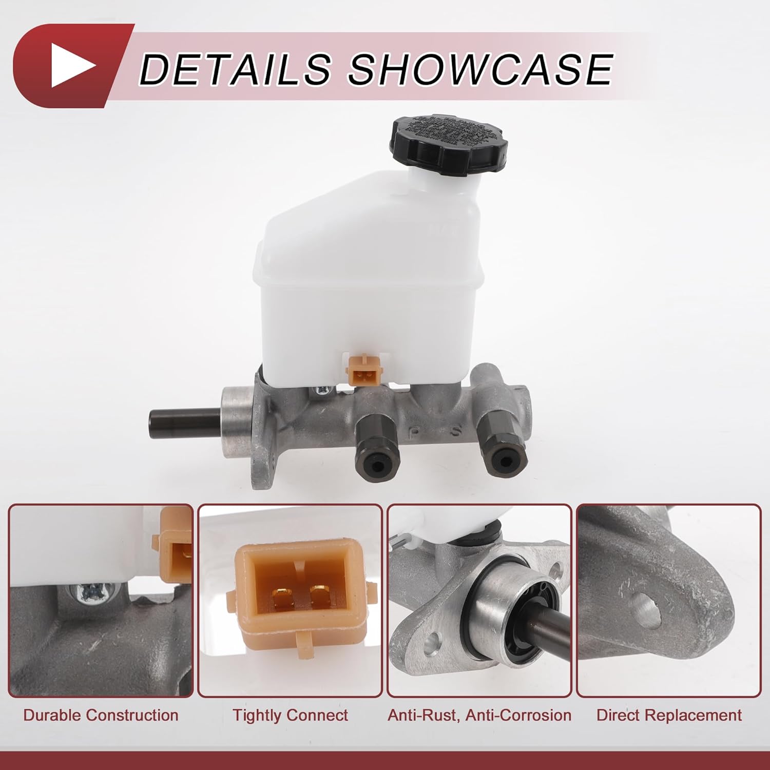 Brake Master Cylinder with Reservoir No.585102H000 for Hyundai Elantra 2006-2010 Hydraulic Master Cylinder Aluminum Alloy,Plastic 1 Pc