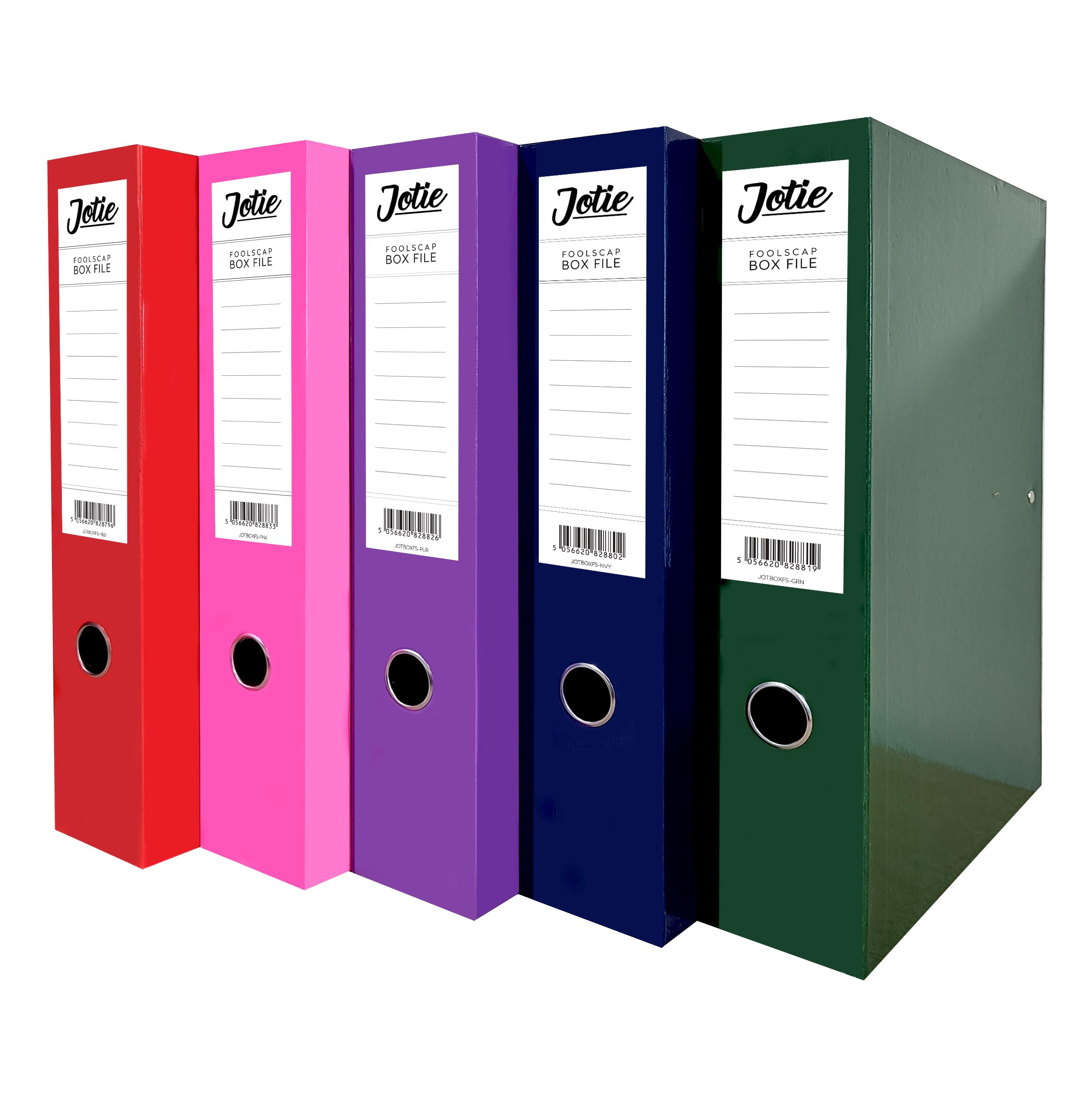 Box File with Lock Spring Ring Pull & Catch Glossy Finish 75mm Spine Ideal Document Organiser for Office School Paperwork Storage Foolscap Box Files