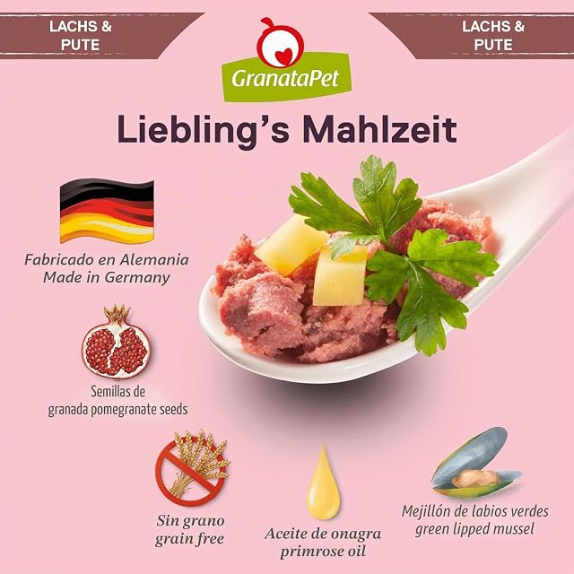 Foto 5 de 7 de GranataPet Liebling's Mahlzeit Salmón y Pavo, Comida húmeda para Perros