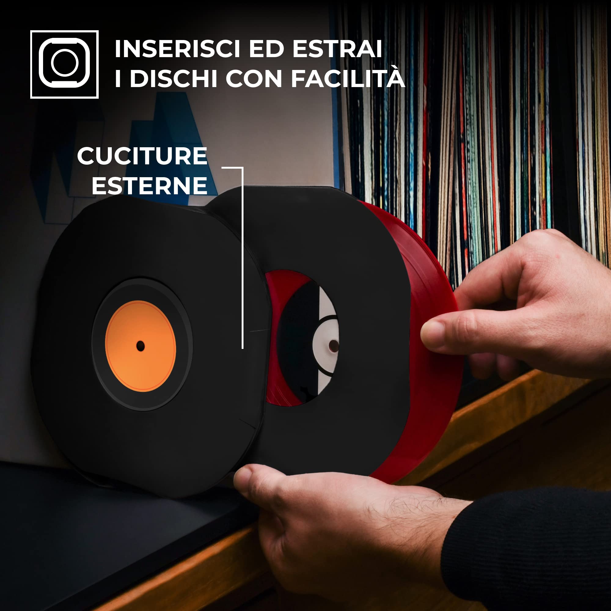 Big Fudge Buste Per Vinile - Carta Senza Acidi, Angoli Arrotondati, Protezione Anti-Graffio