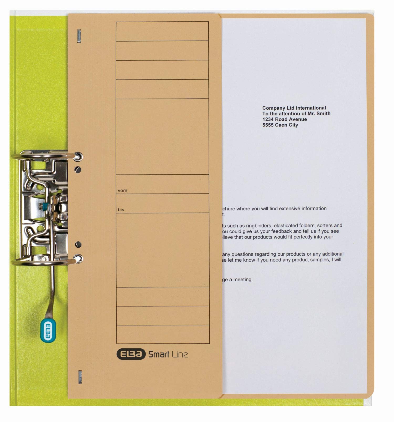 Elba 21451CH Lot de 50 chemises perforées en carton manille avec demi-rabat sur la face avant Chamois 250 g/m² A4 Capacité 200 feuilles