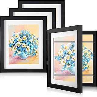 Maitys 4 Pcs Kids Art Frames 10 x 12.5 in Kids Artwork Picture Frame Acrylic Front Opening Changeable Artwork Display Storage Frame for Wall for Children Art Projects Schoolwork Drawing (Black)
