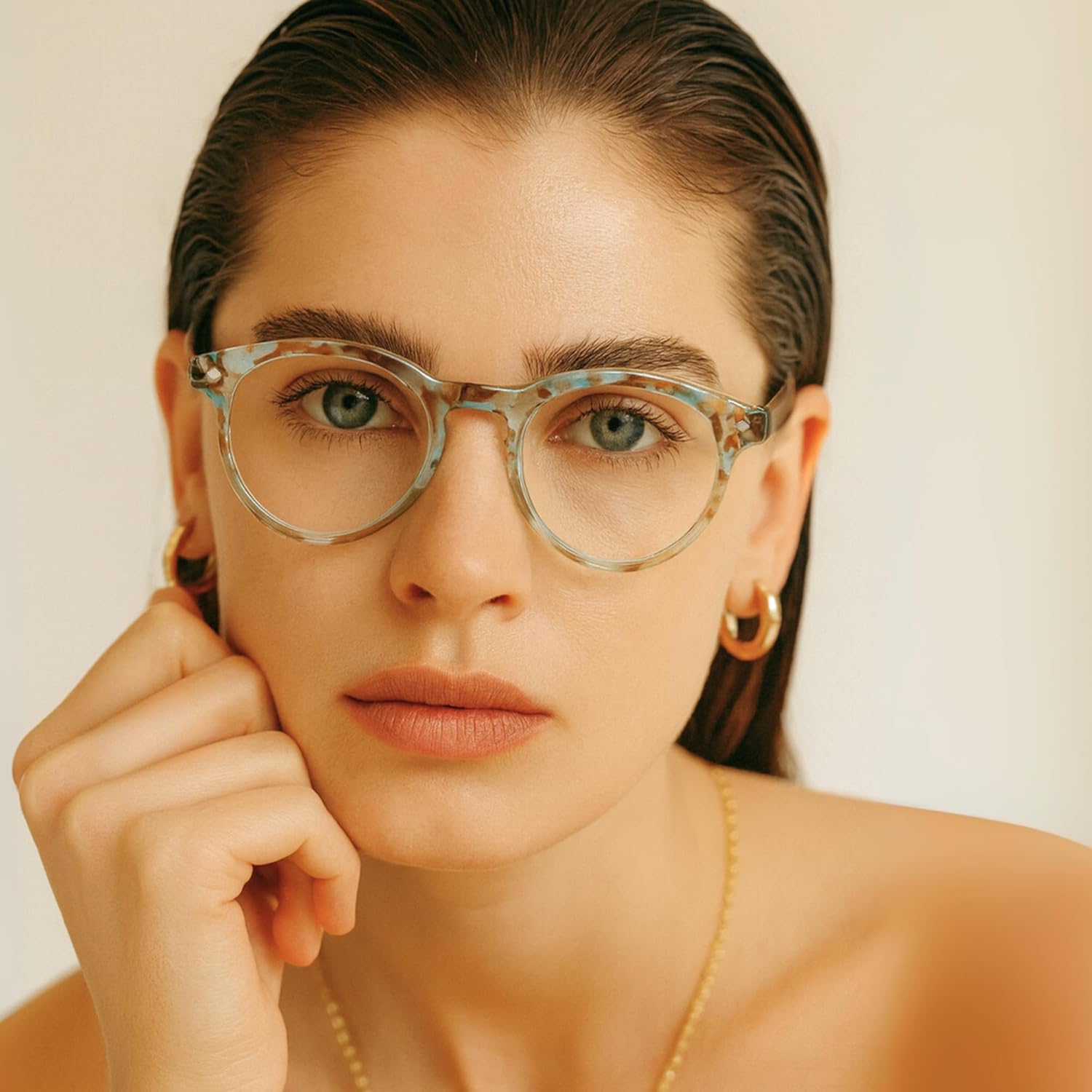 2SeeLife Large Round TR-90 Reading Glasses for Men & Women – Medium-Large Fit, Durable, Spring Hinges, Blue Light Readers, Aqua Blue, +1.00 - Image 9