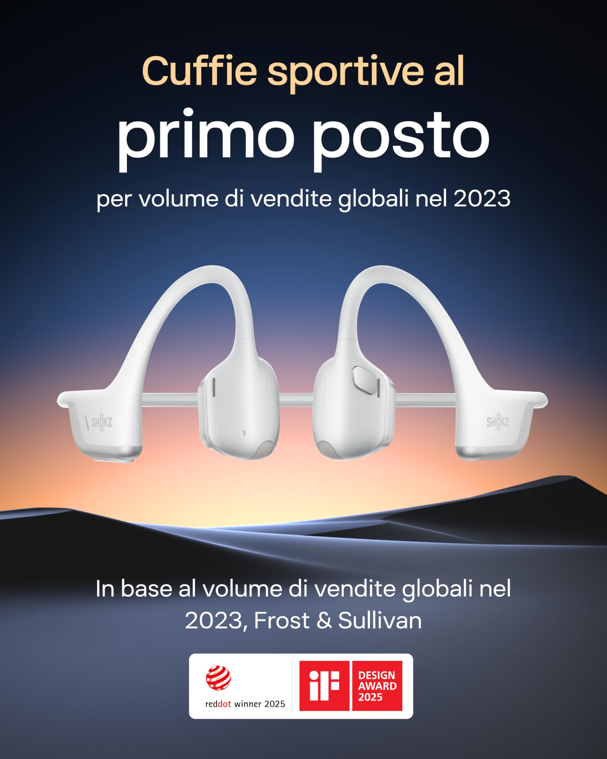 Shokz OpenRun Pro 2 Earphones Wireless Bluetooth 5.3 - Dettaglio