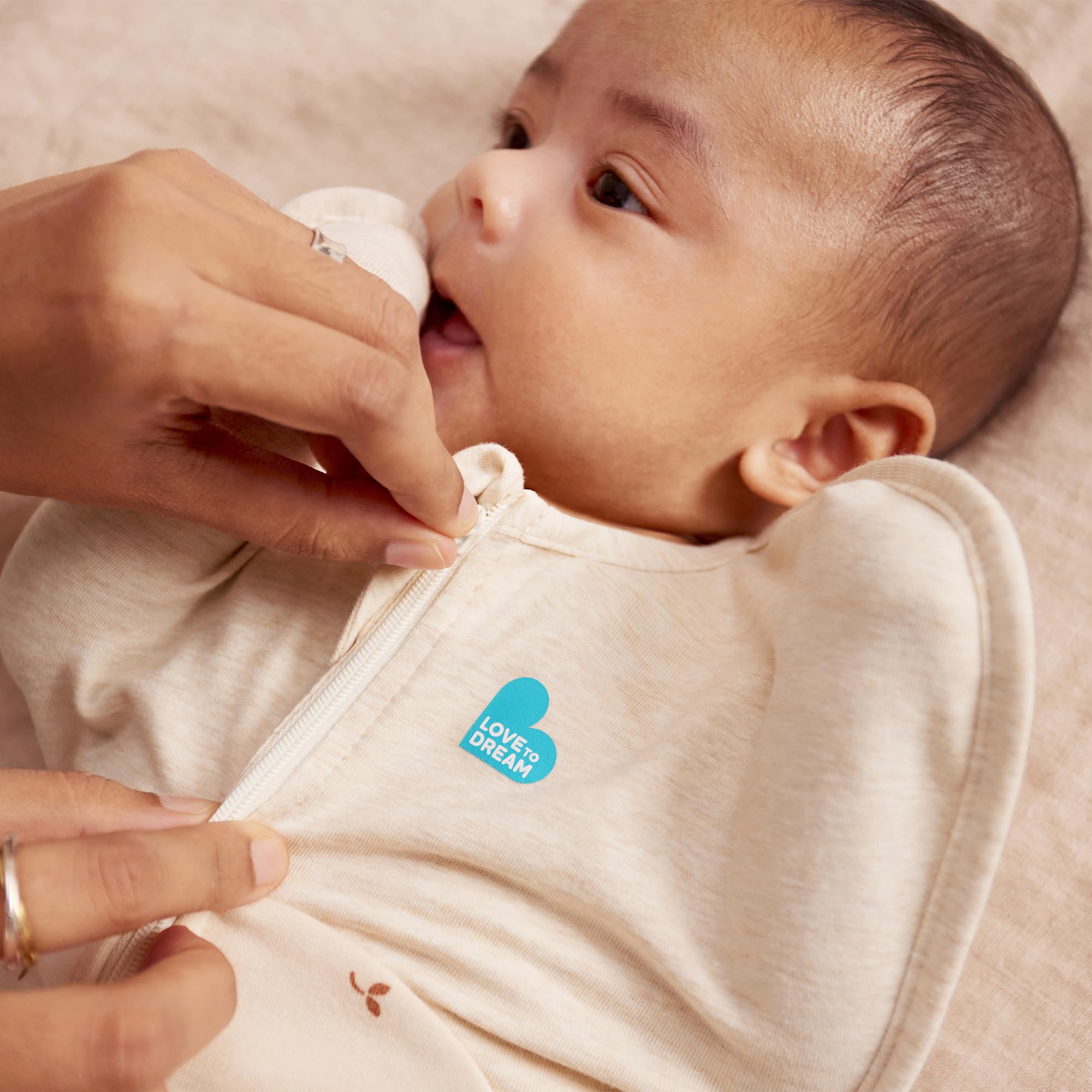 Love To Dream™ Swaddle UP™, Small 3.5-6 kg, Twigs Oatmeal, Snug Fit, Supports Healthy Sleep Routine - Image 3