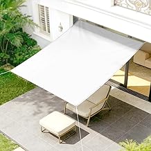 LOVE STORY Rectangular Sun Shade Sail 2.5 x 2 m with Eyelets, Waterproof Shade Canvas (PES) Polyester Sun Protection Canopy Blocks 95% UV Rays, for Outdoor, Patio, Balcony, Cream