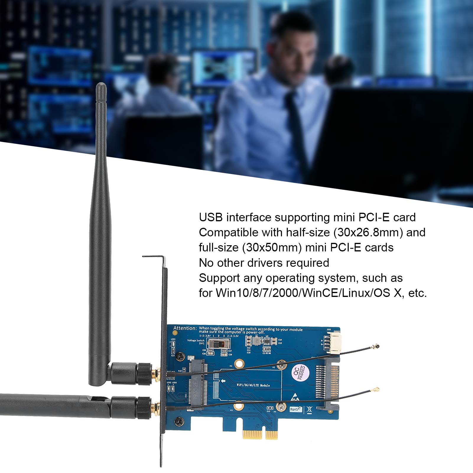Windowsデスクトップ sim Amazon | JMT ミニPCI-Eワイヤレス-SIMカードスロット付きWWAN