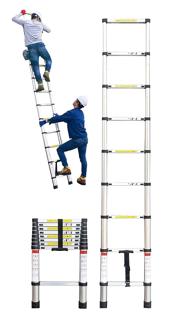 伸縮はしご 最長2.6m 耐荷重150kg スーパーラダー コンパクト