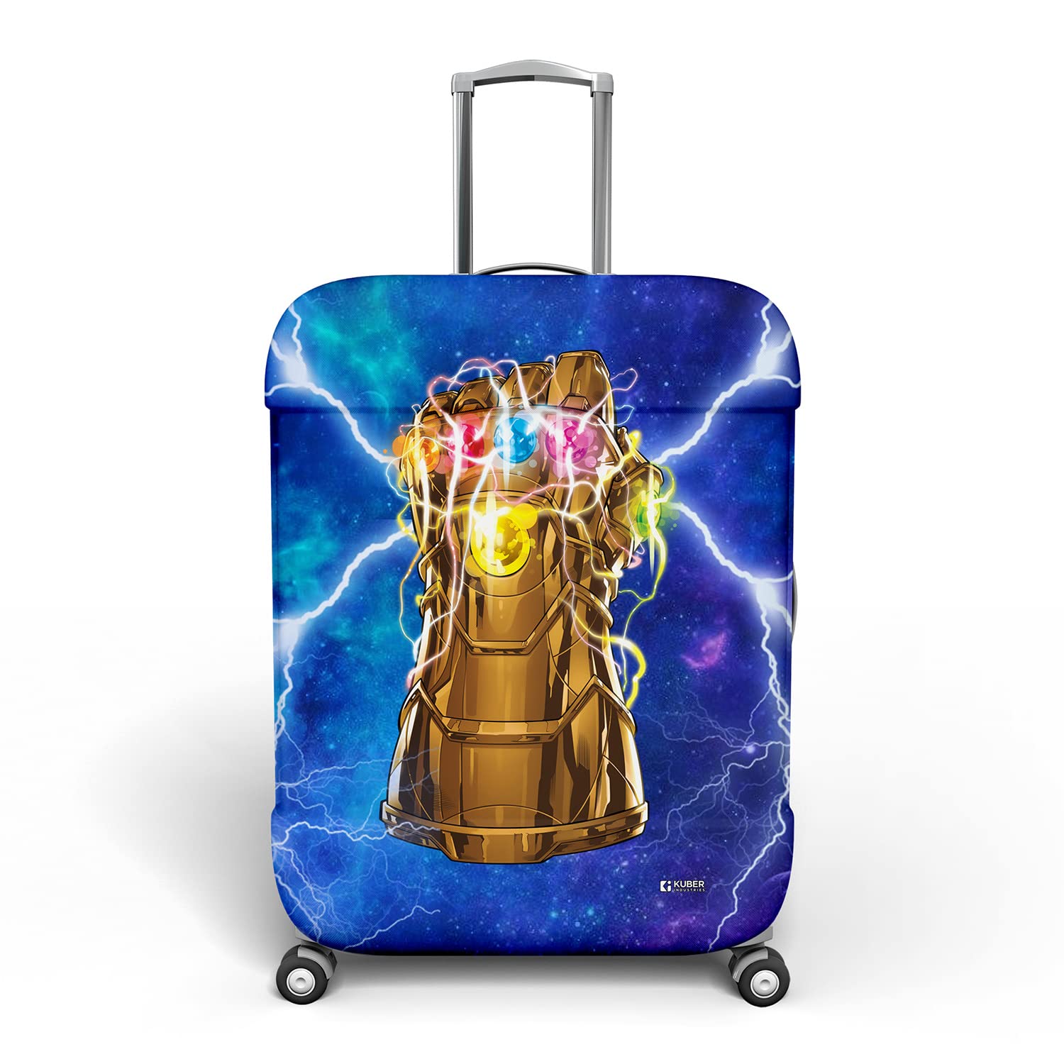 Marvel The Infinity Gauntlet Luggage Cover | Polyester Travel Suitcase Cover | Washable | Stretchable Suitcase Protector | 26-30 Inch | Large | Sky Blue-image-3