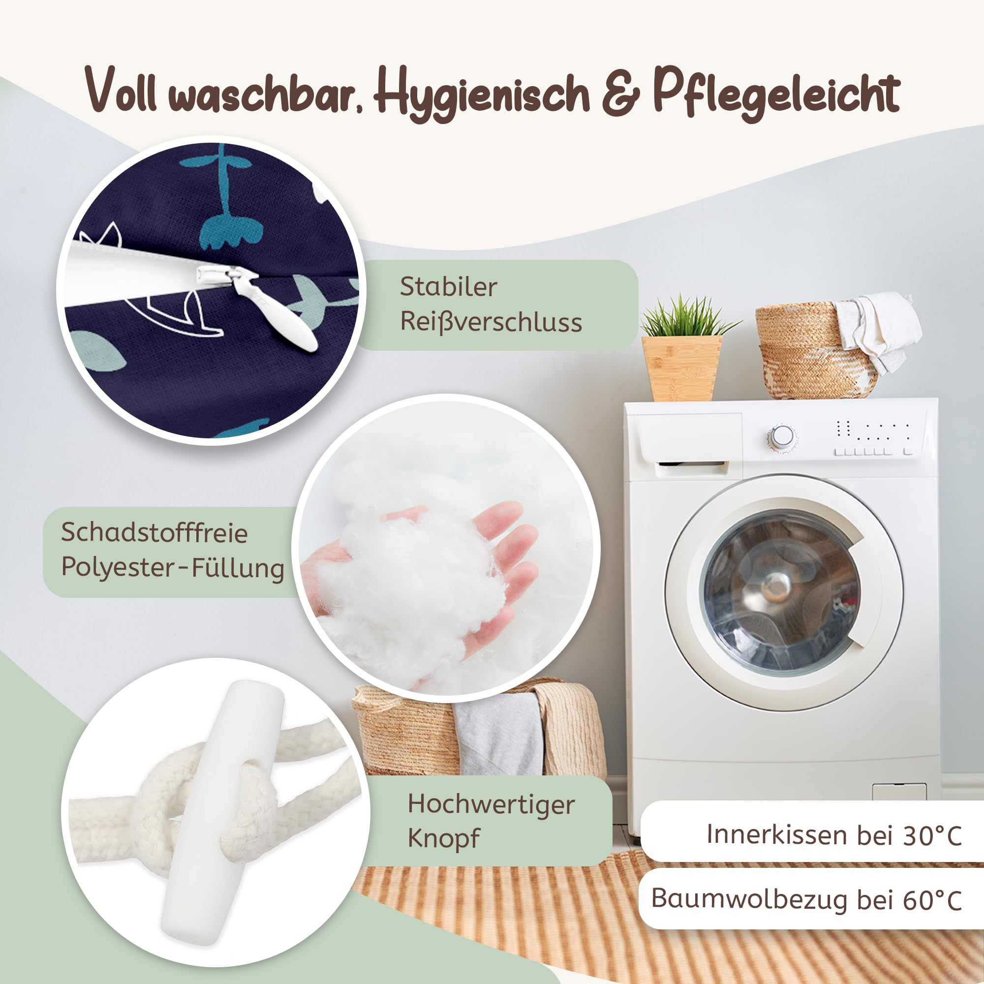 joyfill Stillkissen I Von Hebammen Getestet I XXL Schwangerschaftskissen & Seitenschläferkissen I Lagerungskissen Baby & Schlafkissen für Schwangere I Flüsterleise Füllung