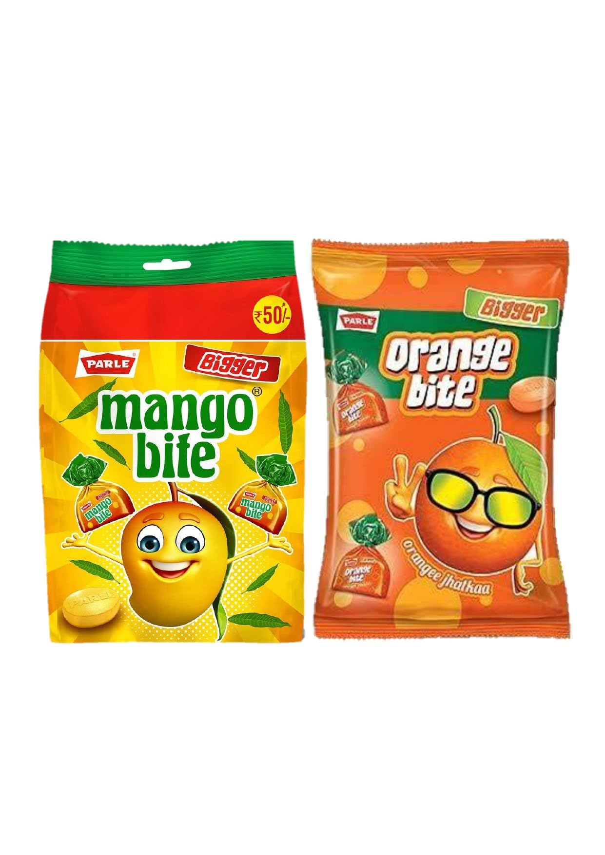 Parle Orange Bite and Mango Bite, 289gm - Pack of in Poly Pack