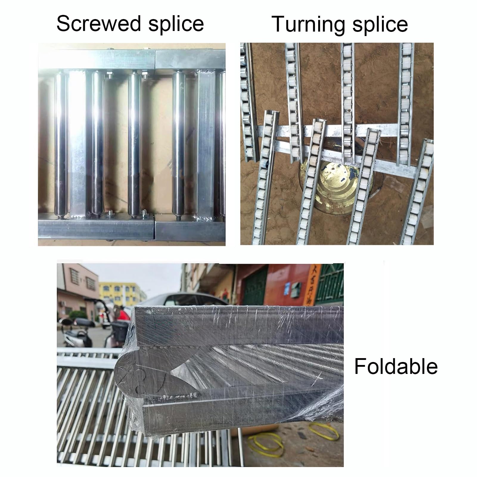 Rullo leggero trasportatore a rulli non alimentato Heavy-Du galvanizzato e 200cm di lunghezza 6-Slide Design per movimentazione e trasporto efficienti dei materiali