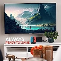 Vista 7 de TALK WORKS Joy-Con Charger Dock For Nintendo Switch Gaming Controllers - 4-Remote Docking Charging Station Compatible w Switch OLED (Black)