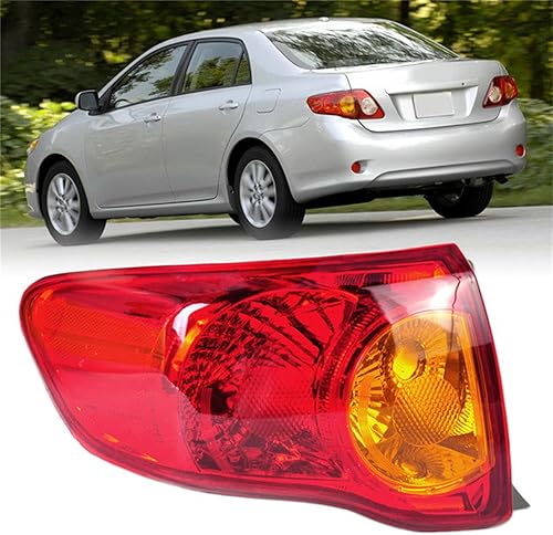 Silscvtt Reemplazo del montaje de la luz trasera del freno exterior del lado del conductor para Toyota Corolla 2009 2010 lente roja lámpara trasera