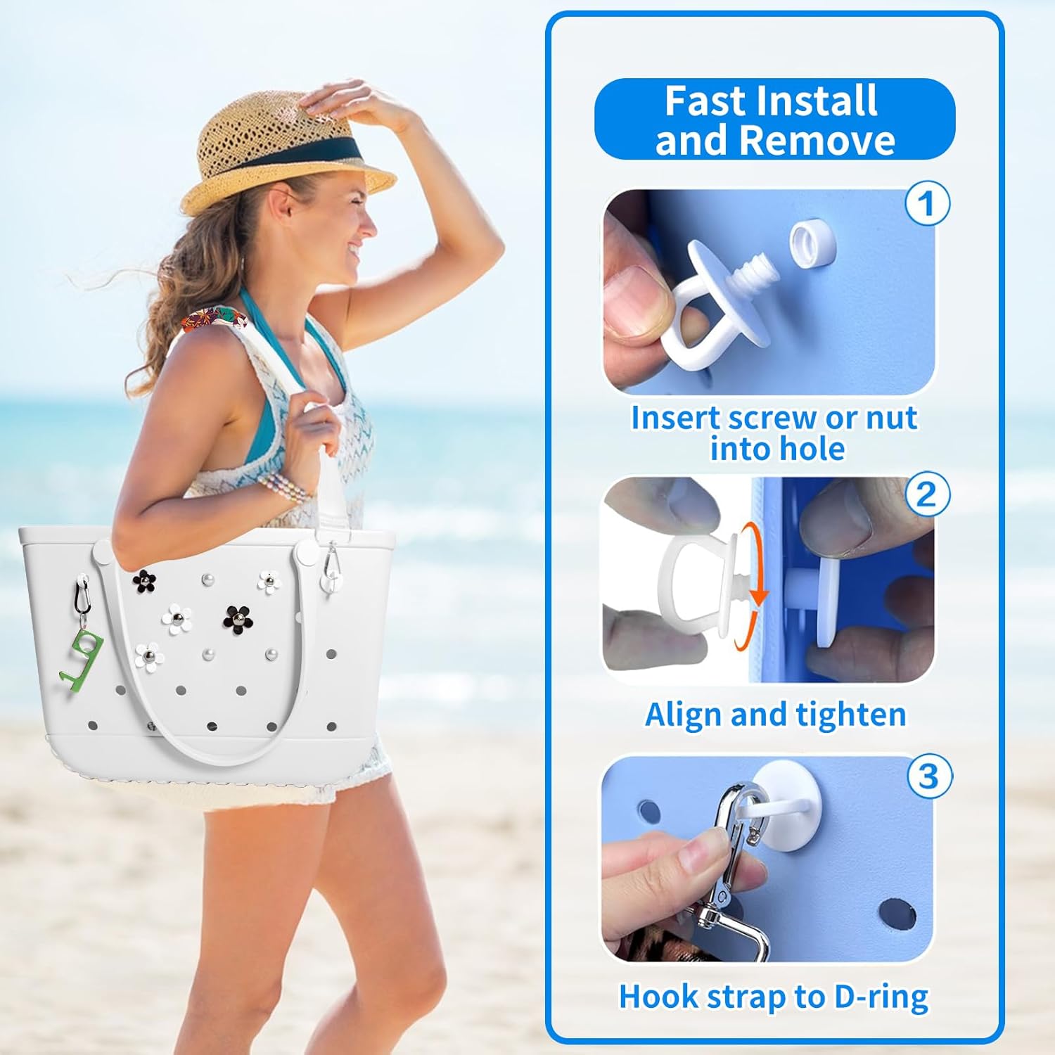 Strap Wrap Clips Charm Buttons Accessories for Bogg Bag Variety-Colors-Matching - Image 7