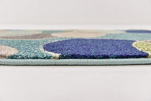 Miniatura 8 de Unique Loom Chromatic Collection - Alfombra moderna bokeh y vibrante abstracta para cualquier decoración del hogar, 2 pies 2 pulgadas x 6 pies 7