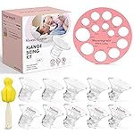 Nursi Luna Flange Inserts 10PCS 13/15/17/19/21mm for 24mm Flanges/Shield of Most Pumps, Flange Sizing Kit Silicone Flanges Insert, Breastfeeding Essentials Kit for New Moms
