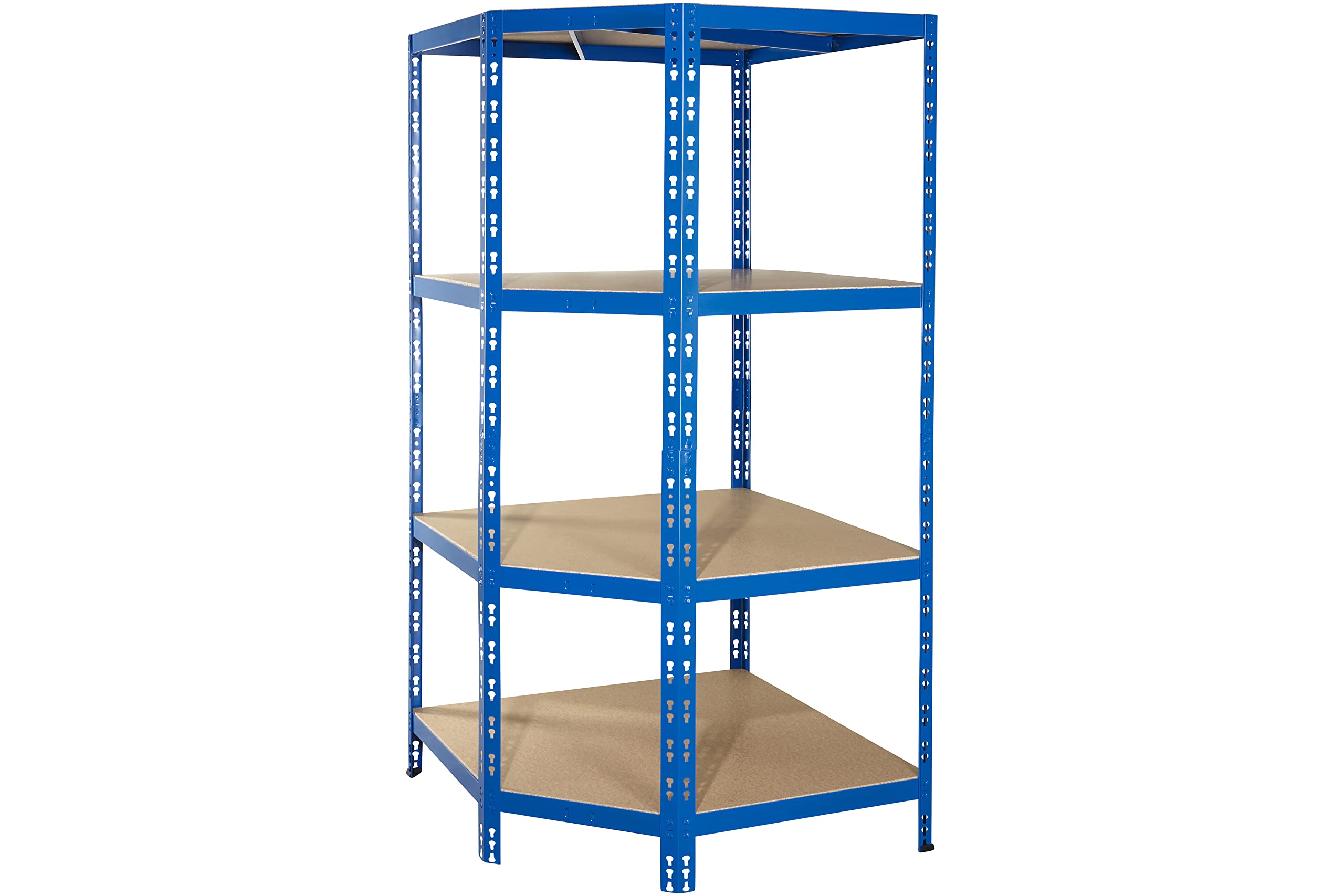 Callidus schwerlast Eckregal Rio für 60 cm Tiefe Regale | ✓ 179x90x90x60cm | ✓ blau | ✓ 4 Böden je max. 175 kg Tragkraft | ✓ Schwerlastregal Metallregal Lagerregal Kellerregal Werkstattregal