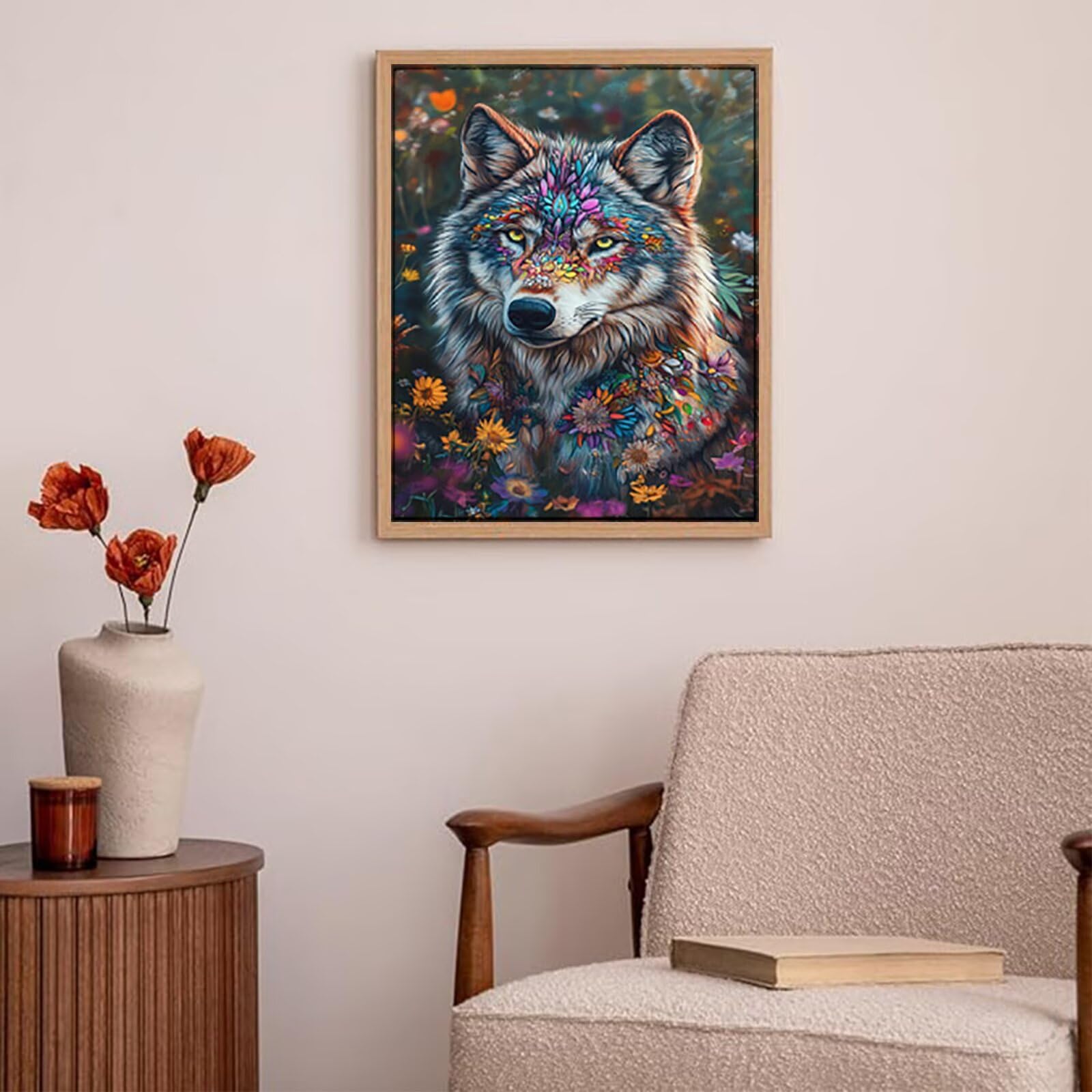Obraz diamentowy 60x80cm kwiaty diamentowe malowanie dorosłych zwierzę 5d DIY okrągły diament sztuka kryształ górski dekoracyjne obrazy dekoracyjne śmieszne i relaksujące dla początkujących zestaw