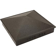 Nuvo Iron Decorative Pyramid Aluminium Post Cap for 4" x 4" / 4.5" x 4.5" Posts - Black