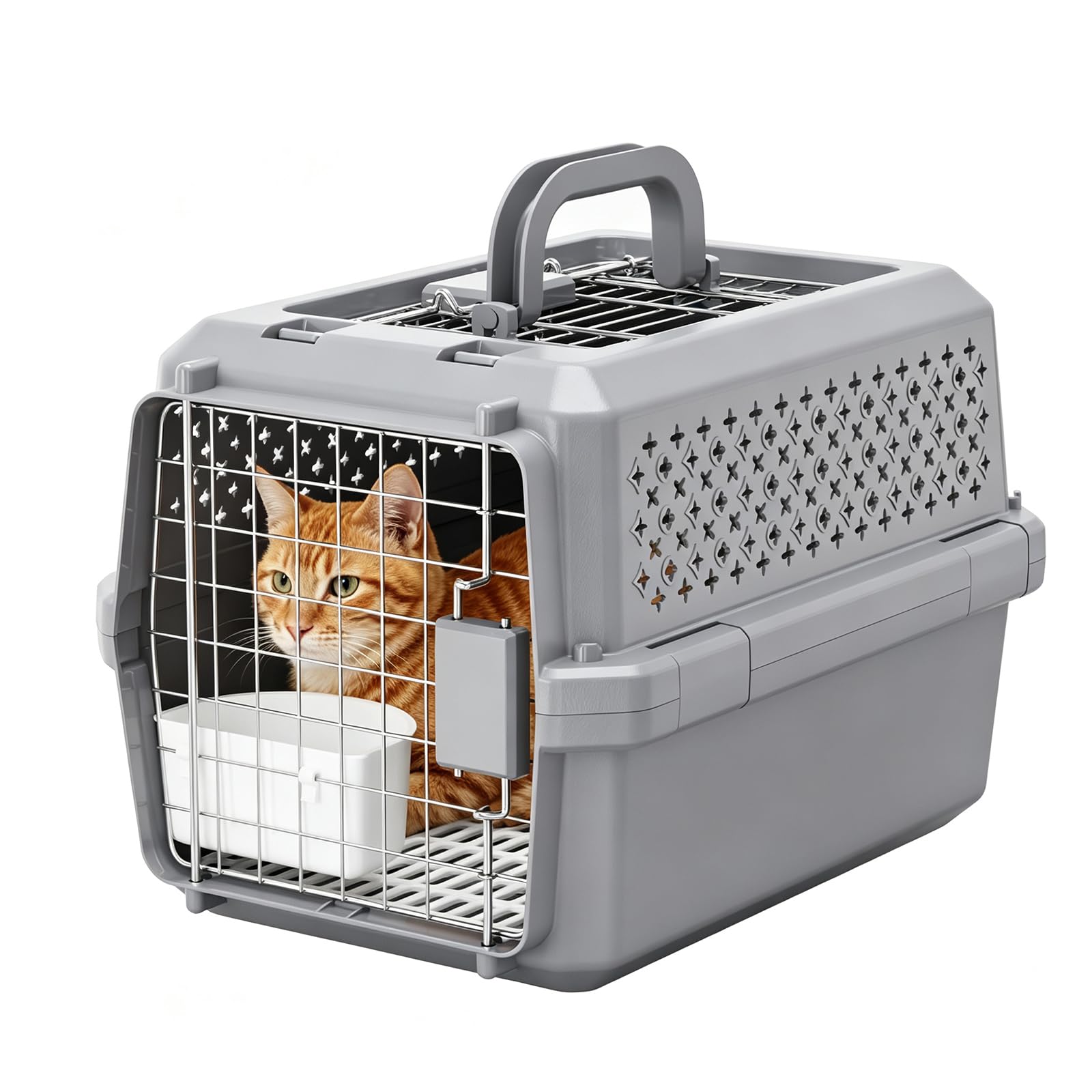 Pet Carrier Travel Kennel: Classic Design with Secure Door Handle