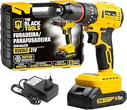 Furadeira E Parafusadeira De Impacto Brushless A Bateria 21v Tb-21b The Black Tools