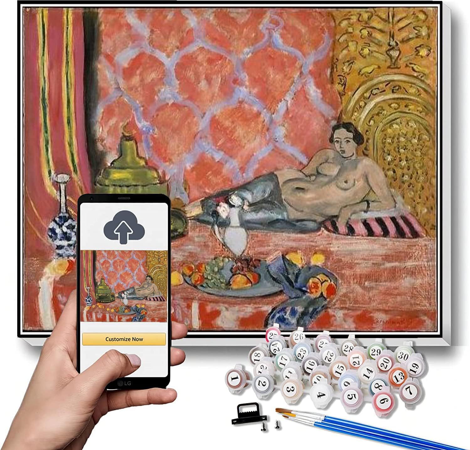 Paint by Numbers Kits for Adults and Kids Odalisque with Gray Trousers Painting by Henri Matisse DIY Oil Painting Paint by Number Kits