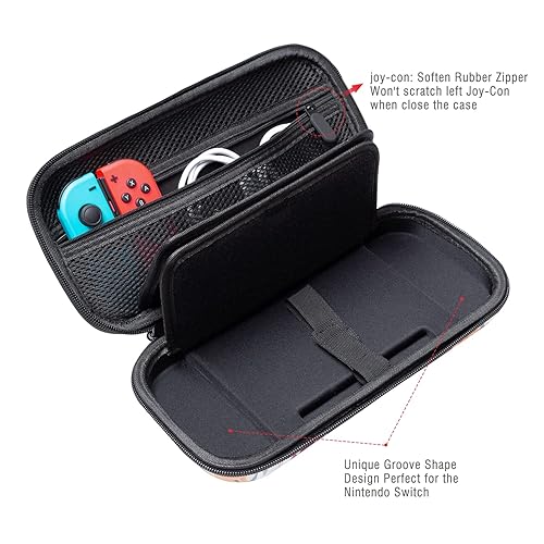 Miniatura 6 de Lokigo Carrying Case for Nintendo SwitchSwitch OLED Model (2021), Portable Travel Girls Carry Case Protective Hard Shell with 16 Games Card