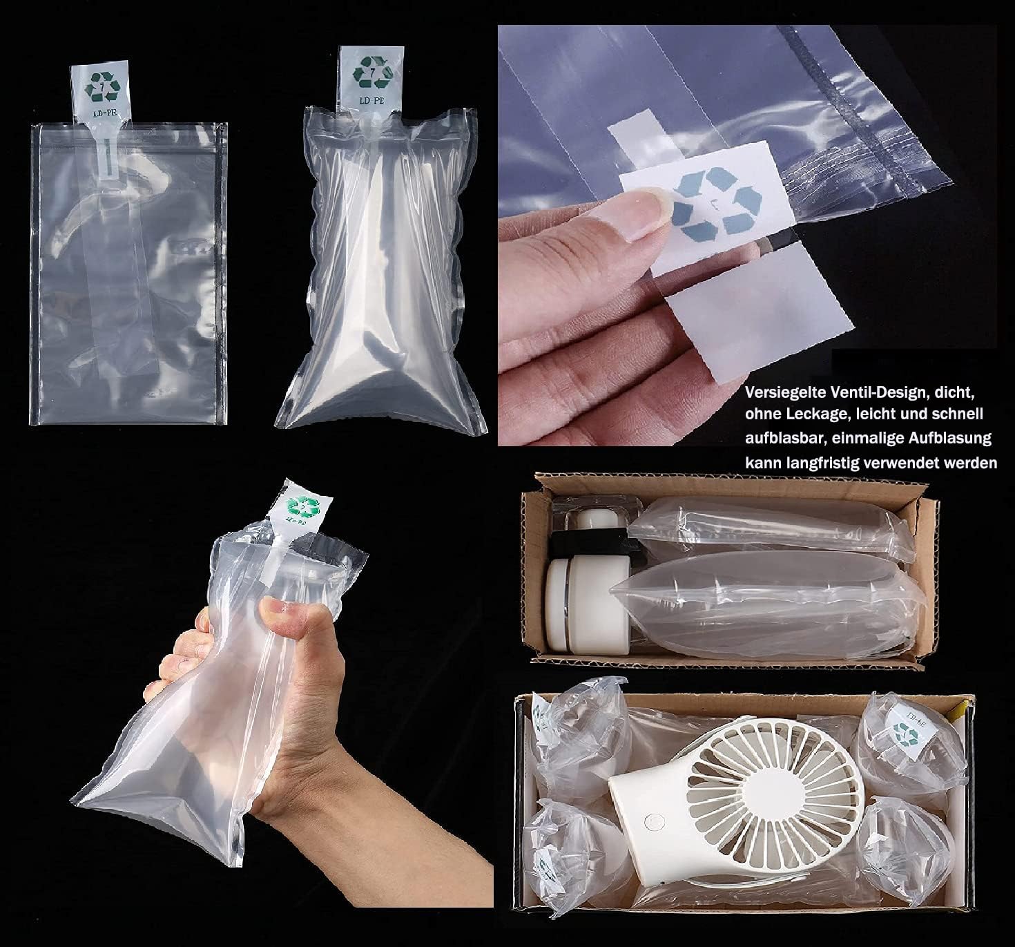 MIUPOO Lot de 50 sacs gonflables à bulles pour bouteilles de vin 20 x 20 cm