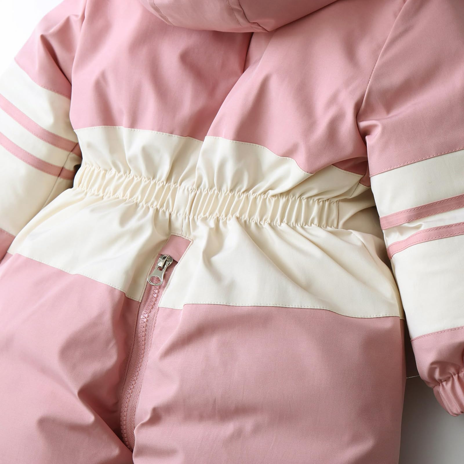 Combinaison de Ski Enfant Fille à Capuche Barboteuses Fille Zippée Doudoune Une Pièce Bébé pour Hiver