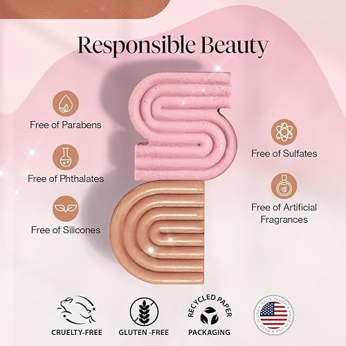 Miniatura 5 de Kitsch Barra de champú y acondicionador de aceite de ricino y manteca de karité, juego de champú y acondicionador, jabón en barra hidratante e