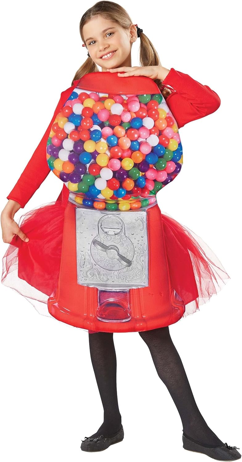 Fun Costumes Colorful Gumball Machine Costume for Girls, Tunic with Printed Graphics