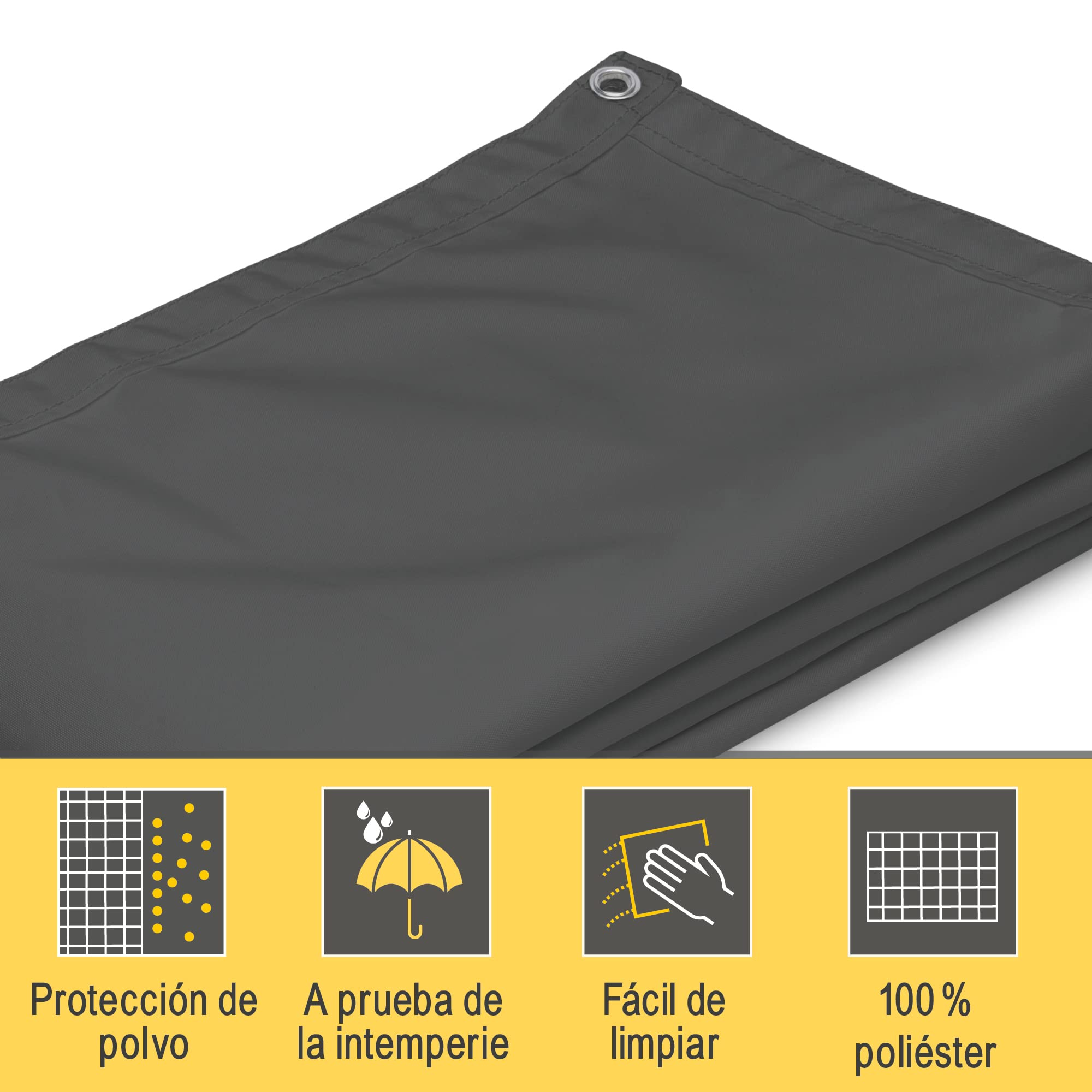 Sol Royal Malla ocultacion Mallas Protección Visual Balcon SolVision PB2 PES Pantalla Opaca 300x90 cm Antracita balcón privacidad con Ojales Cuerdas