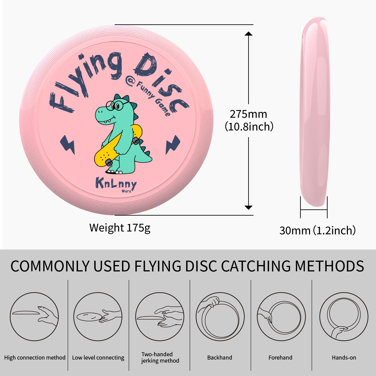 KnLnny Ware Disque Volant 175 g – pour Jeux en Plein air, Camping, Loisirs de Plage, Jeux compétitifs et détendus, pour Adultes et Enfants