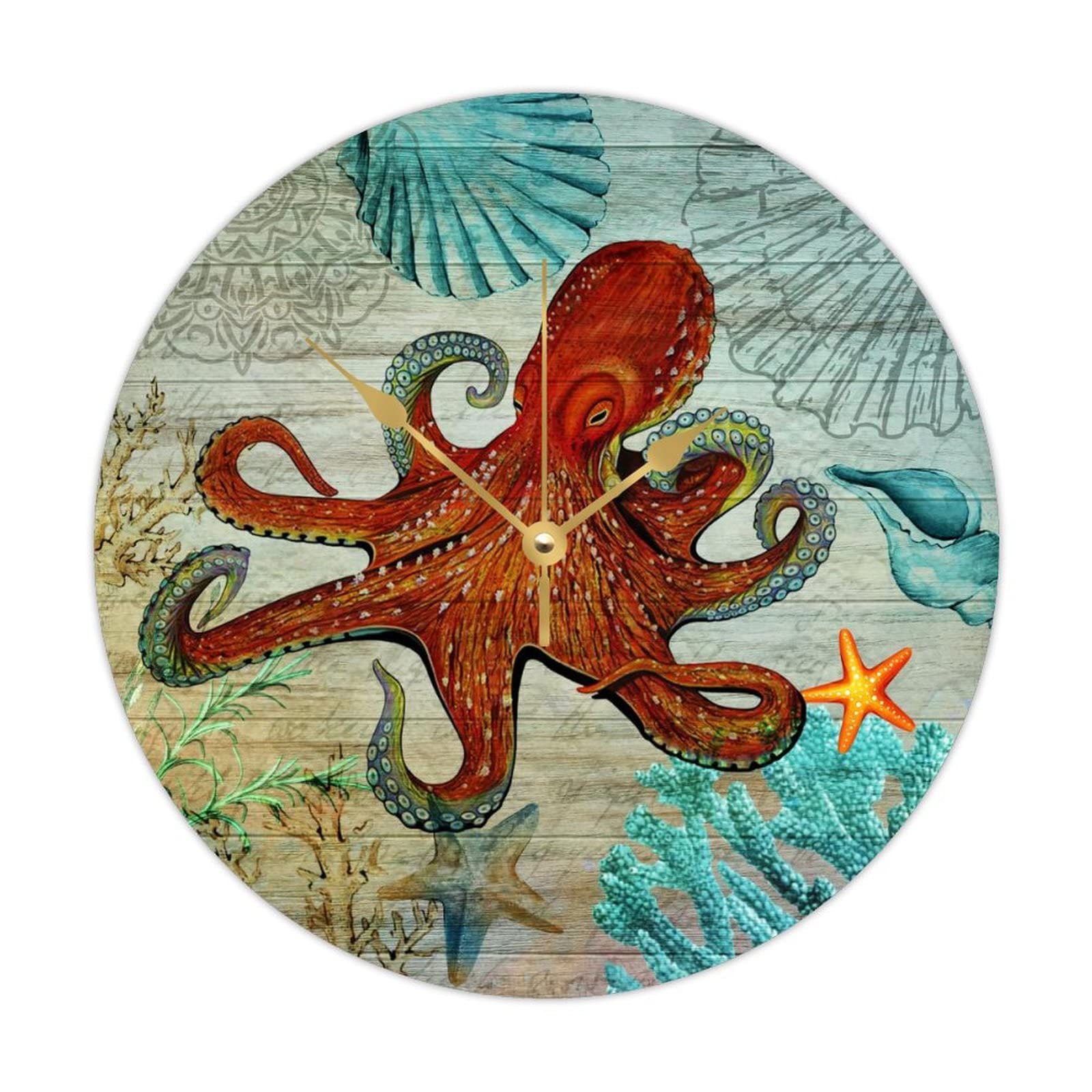 Horloge ronde en bois nautique pour sublimer la décoration de votre salle de bain