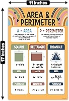 Vista 10 de Decorably 20 pósteres de matemáticas boho arcoíris para aula, 11 x 17 pulgadas, decoración escolar laminada mate – para pasillos, tablones