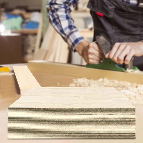 Miniatura 3 de RISWER Madera contrachapada de abedul báltico de 18, 12 x 12 pulgadas, manualidades de madera para corte láser, láminas finas de madera