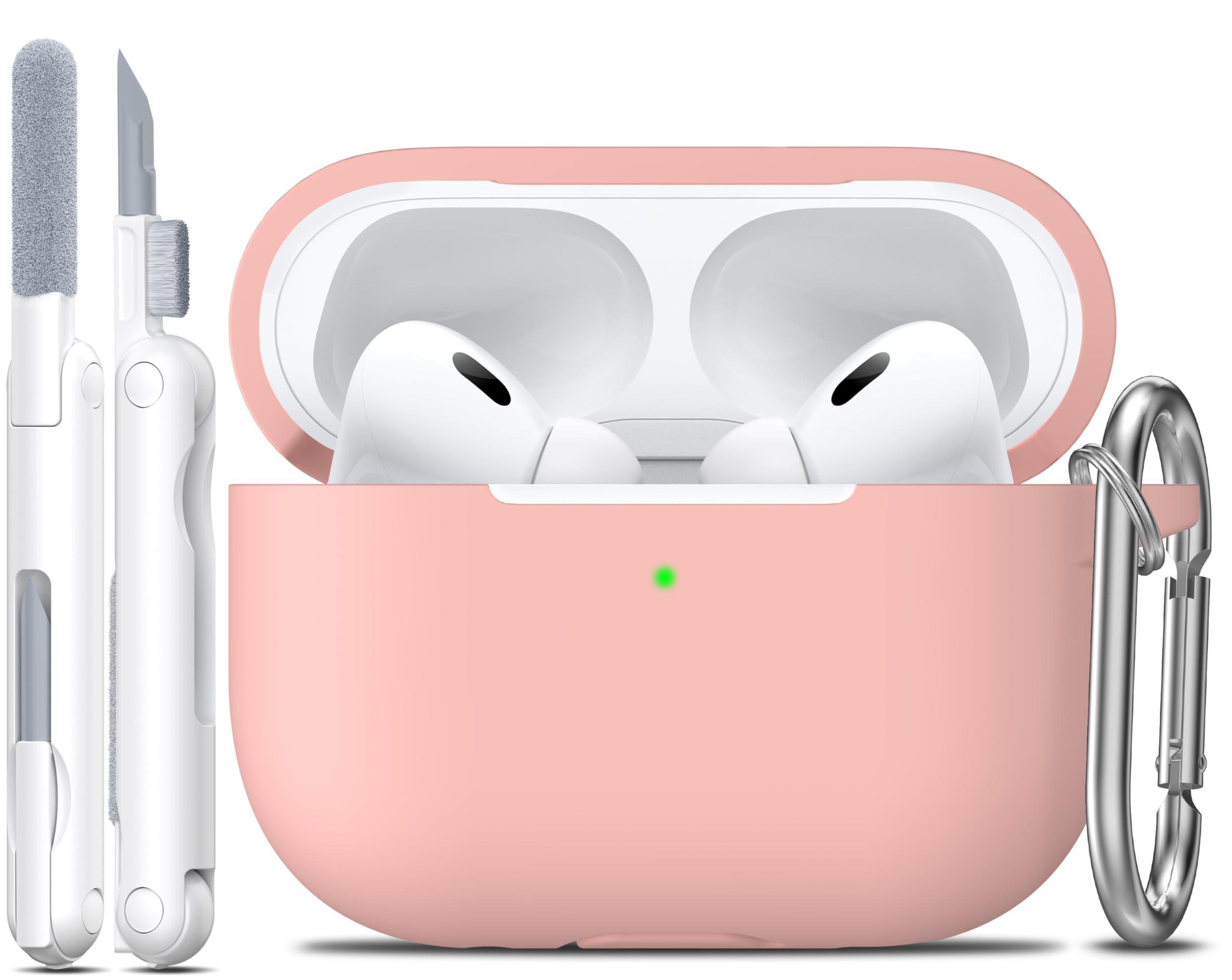 R-fun Funda para AirPods 4 con Kit de Limpieza, Case de Silicona Suave con Llavero, Funda Protectora Completa para Hombres y Mujeres, Compatible con Apple Latest Airpods 4th, Rojo — view 61