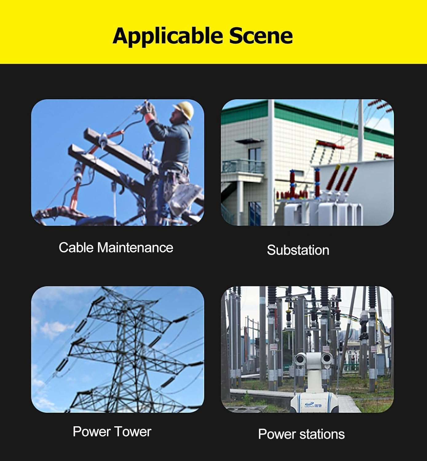 Rescue Hook Stick Electrical Safety 2 Pack Emergency Life-Saving Insulated Hook for Fire Electrician Factory/Home Power Station(Yellow,1m/3.3ft)