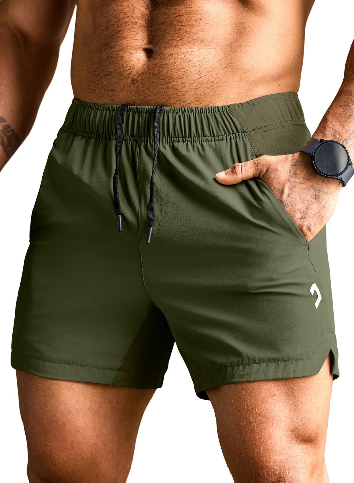 Elegancity Sporthose Kurze Herren Sommer Kurze Hosen Sport Shorts Stretch Jogginghose Leichte Freizeithose Atmungsaktive Schnelltrockende Hosen für Männer mit Tunnelzug und Reißverschlusstasche S-XXXL