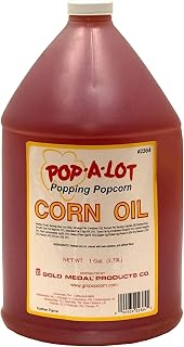 Gold Medal Gallon Corn Oil #2364 - 4 Pack 1-Gallon Jugs for Commercial Popcorn Machines, Made in USA