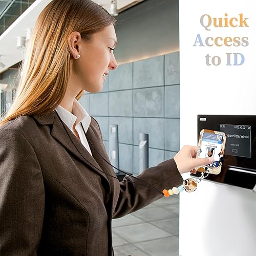 Miniatura 6 de Toykee Cordón para profesor para tarjeta de identificación, girasol, para hombres y mujeres, con cuentas, cordón para el cuello, insignias, soporte