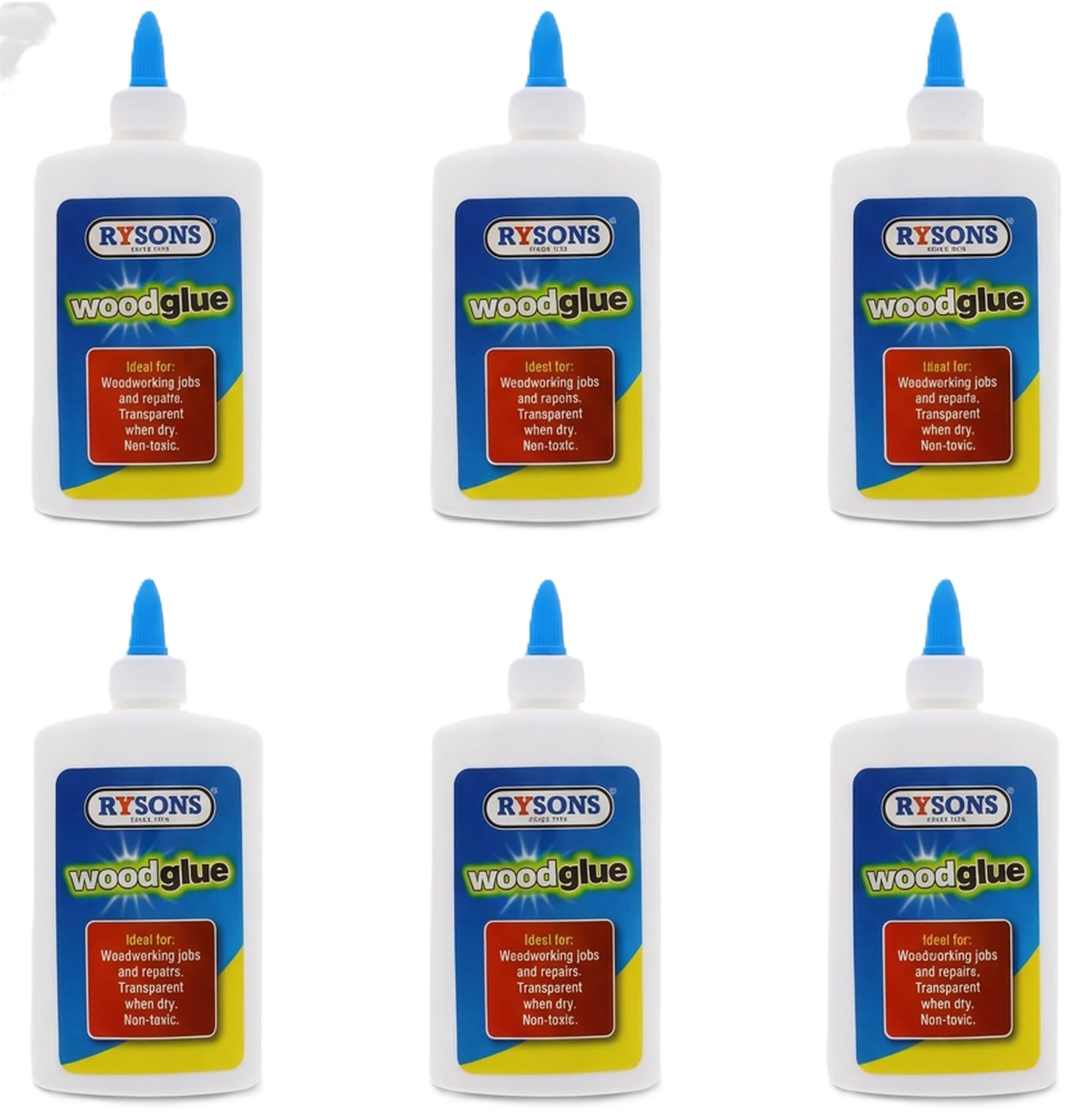 A2Z Wood Glue Strong Bond Adhesive for Woodworking Repairs DIY Crafts Furniture Assembly Dries Clear Fast Setting Non Toxic Woodworking Glue Multi Pack