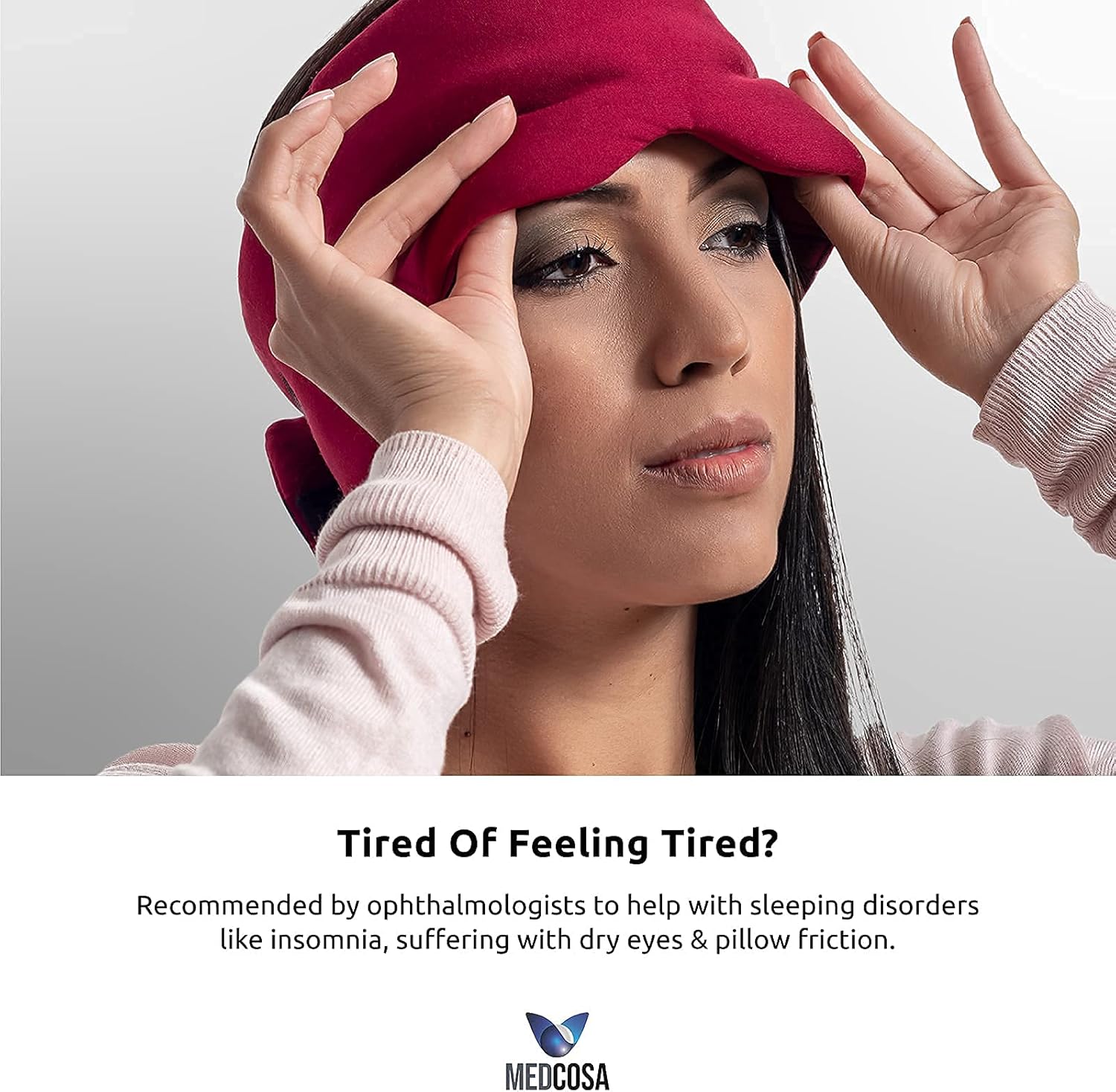 Natural Eye Care and Deep Sleep Bundle: Moist Heat Eye Bag and Blackout Eye Mask by Medcosa : Beauty & Personal Care