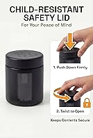 Vista 6 de Treehouse Recipientes a prueba de olores (4.1 fl oz), tarros con tapas herméticas para hierbas, especias, café y té, tarros de almacenamiento